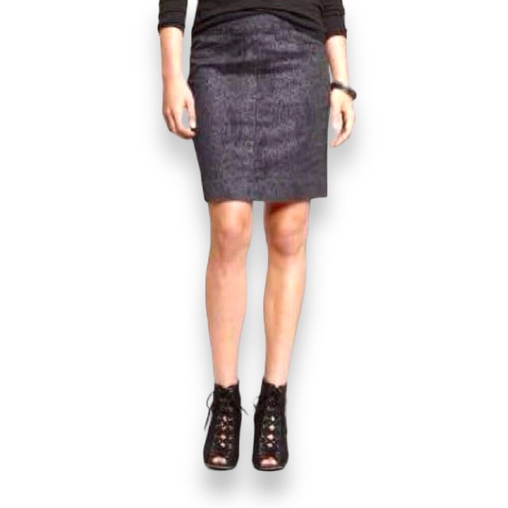 NWT Gap 1969 Snakeskin Black and Grey Pencil Skirt 28 / 6